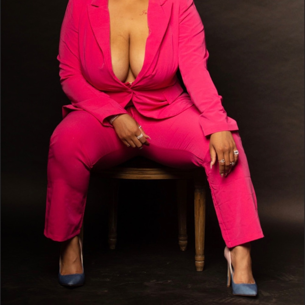 Two pink tux
